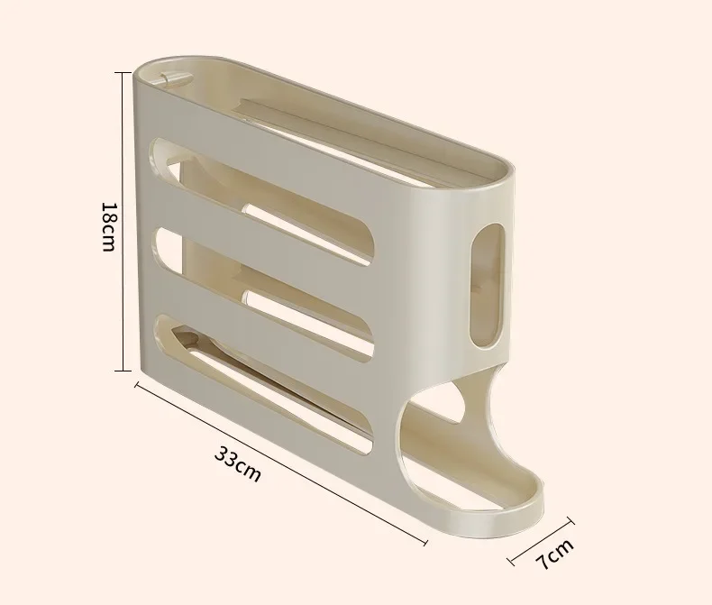 2-4-layer Slide Egg Storage Box Ladder Style Egg Box Storage Refrigerator Side Door Large Capacity Automatic Egg Rolling Machine