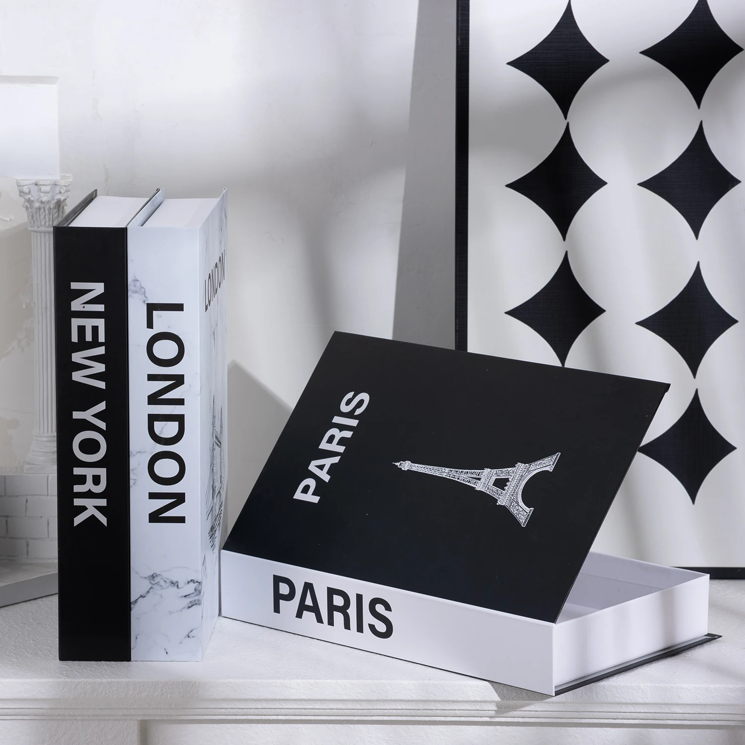 Luxury Fake Books Home Decoration Accessories for Living Room Fashion Fake Book Storage Box Simple Nordic Coffee Table Books