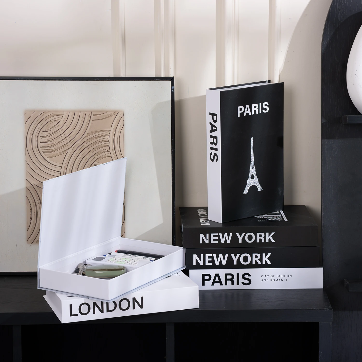 Luxury Fake Books Home Decoration Accessories for Living Room Fashion Fake Book Storage Box Simple Nordic Coffee Table Books