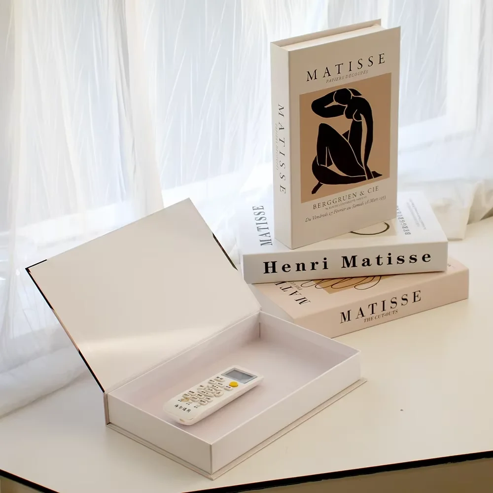Luxury Fake Books Home Decoration Accessories for Living Room Fashion Fake Book Storage Box Simple Nordic Coffee Table Books