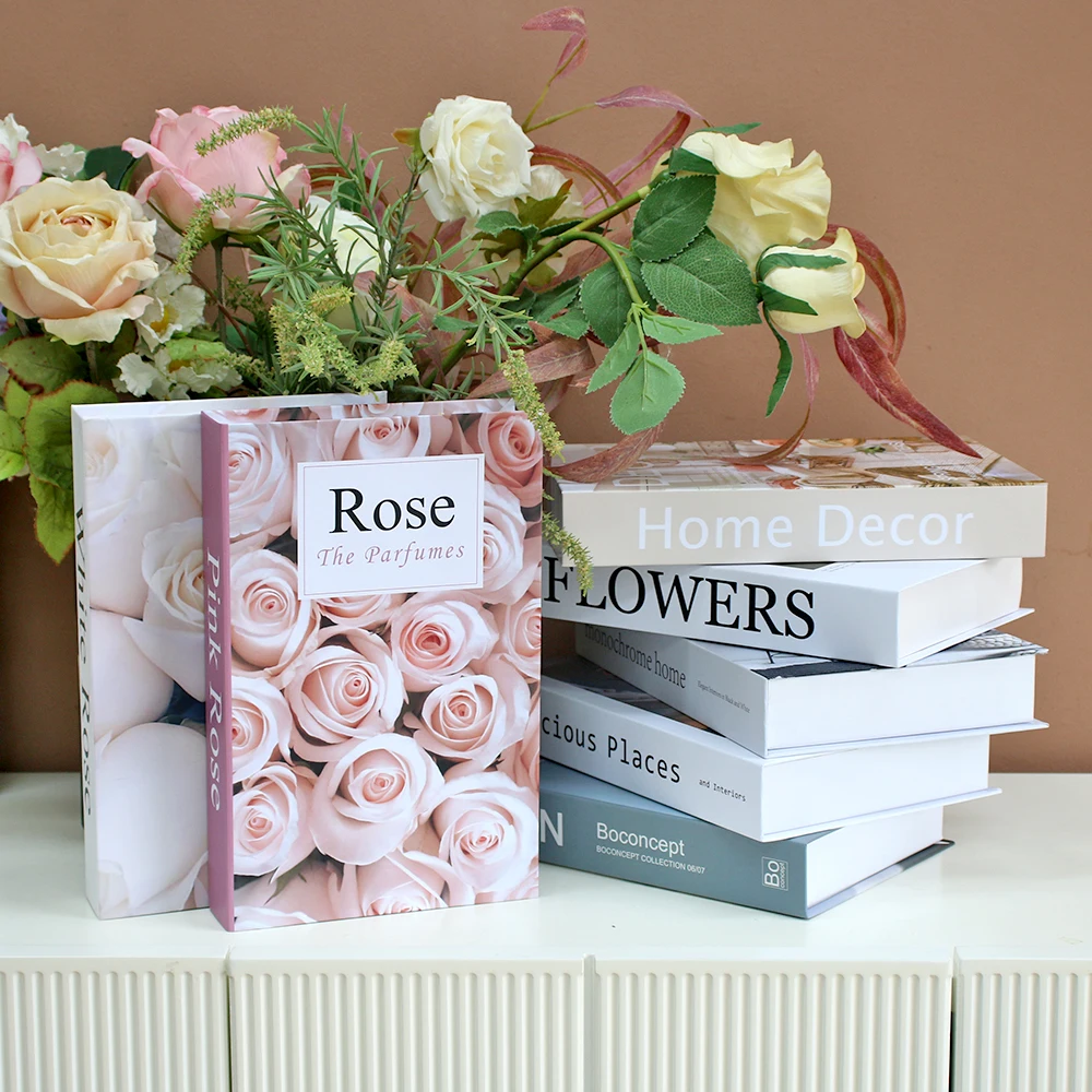 Luxury Fake Books Home Decoration Accessories for Living Room Fashion Fake Book Storage Box Simple Nordic Coffee Table Books
