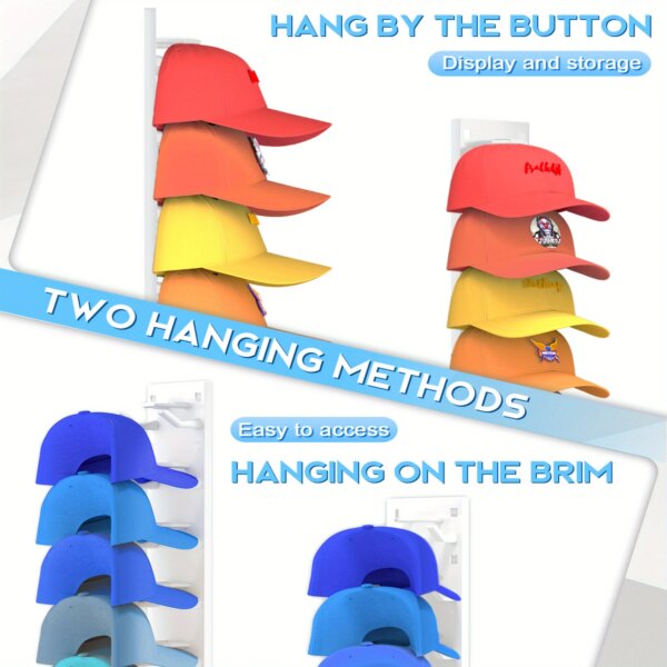 Support mural de rangement pour casquettes