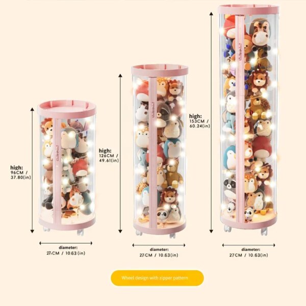 Rangement transparent pour peluches