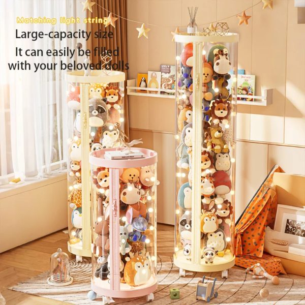 Rangement transparent pour peluches
