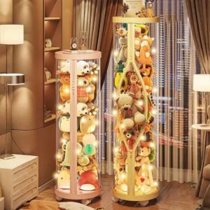 Rangement transparent pour peluches