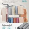 SONGMICS Large Clothes Airer, Foldable Clothes Drying Rack Laundry 4-Tier, Moveable Clothes Horse, 64 x 126 x 172 cm