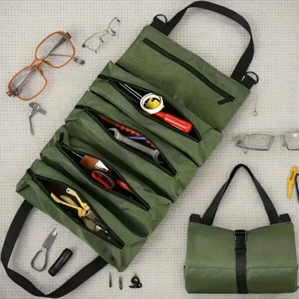 Sac à outils en toile multifonction à enrouler