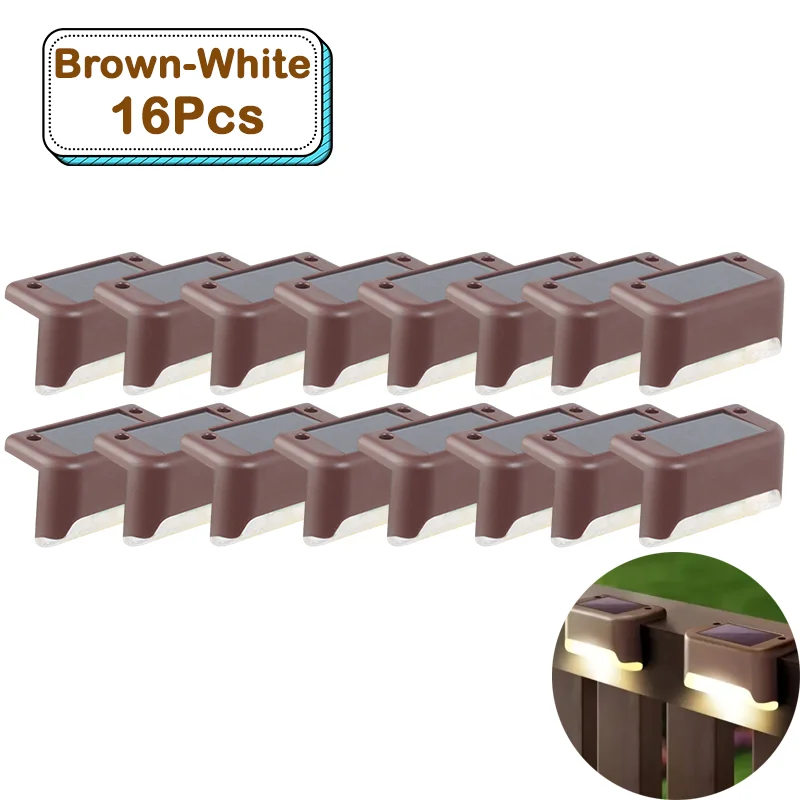 Brown-Whtie 16 Pcs