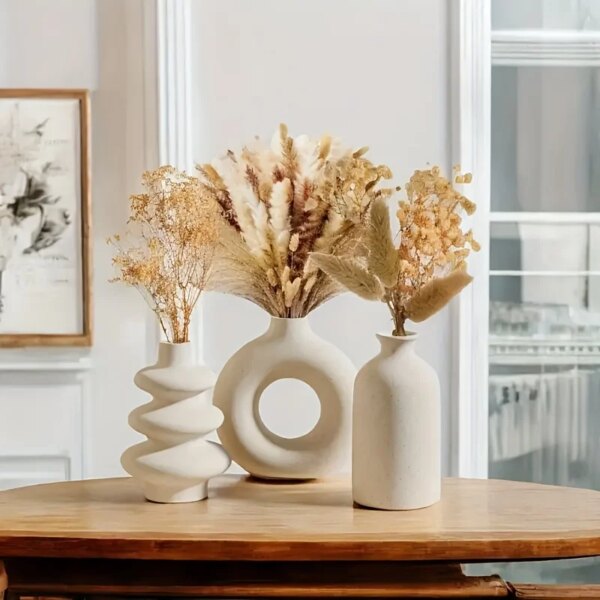 Lot de 3 Vases Bohèmes en Céramique