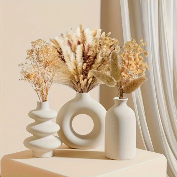 Lot de 3 Vases Bohèmes en Céramique