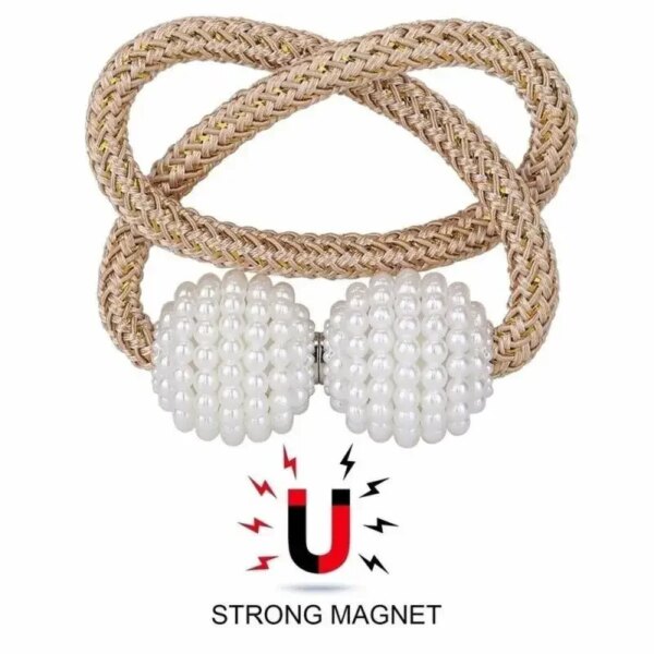Attache Rideau Magnétique avec Perles
