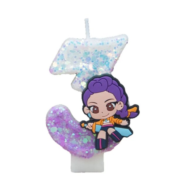 Bougie chiffre pailletée pour anniversaire