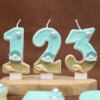 Bougie chiffre fleurie pour anniversaire