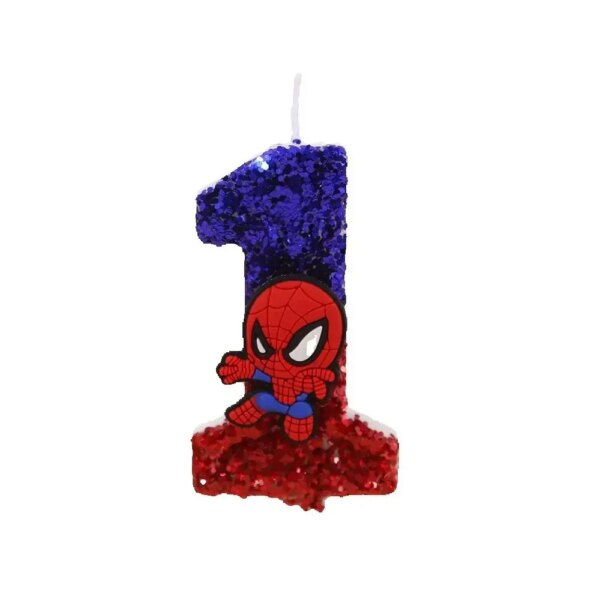 9749-3poiyo.jpg Bougie d’anniversaire chiffre – Super-héros araignée