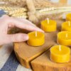 Bougie chauffe-plat en cire d’abeille