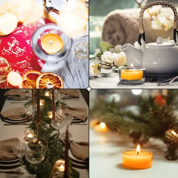Bougie chauffe-plat en cire d’abeille