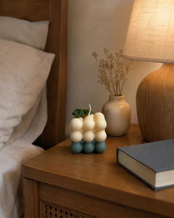 Bougie – Cube Bulles Sauge & Crème