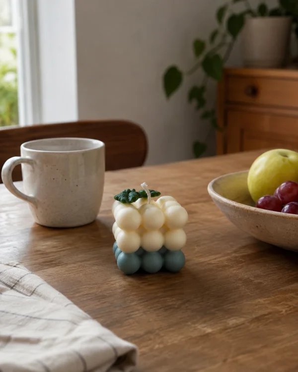 Bougie – Cube Bulles Sauge & Crème
