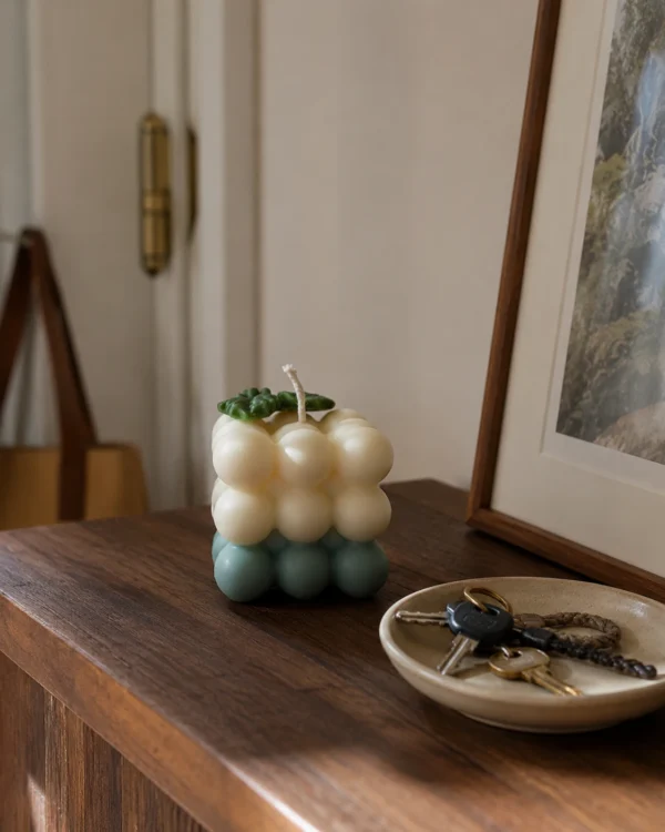 Bougie – Cube Bulles Sauge & Crème