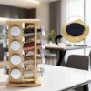 Étagère à épices rotative en bois