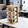 Étagère à épices rotative en bois