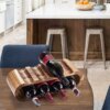 Porte-bouteilles en bois, 2 niveaux