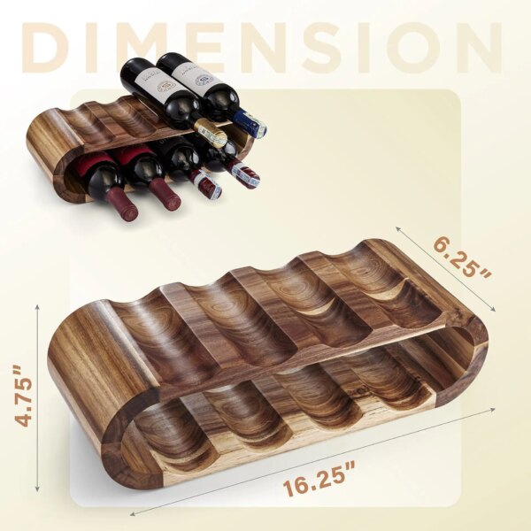 Porte-bouteilles en bois, 2 niveaux