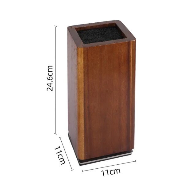 Porte-couteaux magnétique rotatif en bois