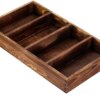Caisse de rangement en bois, 4 compartiments