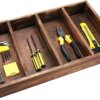 Caisse de rangement en bois, 4 compartiments