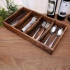 Caisse de rangement en bois, 4 compartiments
