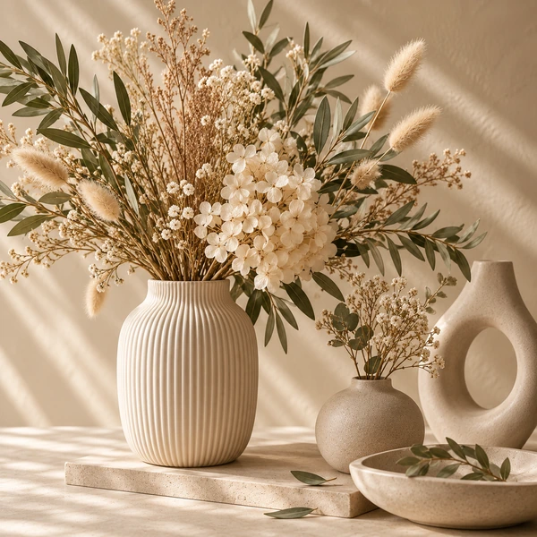 Bouquet de pampas séchées