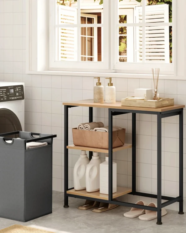 hodoia_meuble_panier_linge_31l_ambiance_buanderie_v1 Meuble de rangement avec panier à linge de 31 L