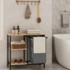 hodoia_meuble_panier_linge_31l_ambiance_salle_de_bain_v1 Meuble de rangement avec panier à linge de 31 L