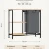 hodoia_meuble_panier_linge_31l_dimensions_v1 Meuble de rangement avec panier à linge de 31 L
