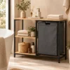 hodoia_meuble_panier_linge_31l_principale_lifestyle_v1 Meuble de rangement avec panier à linge de 31 L