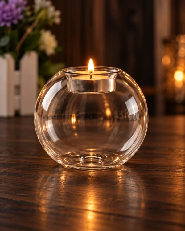 Photophores ronds en verre