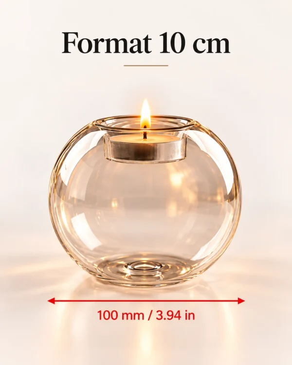 Photophores ronds en verre