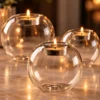 Photophores ronds en verre