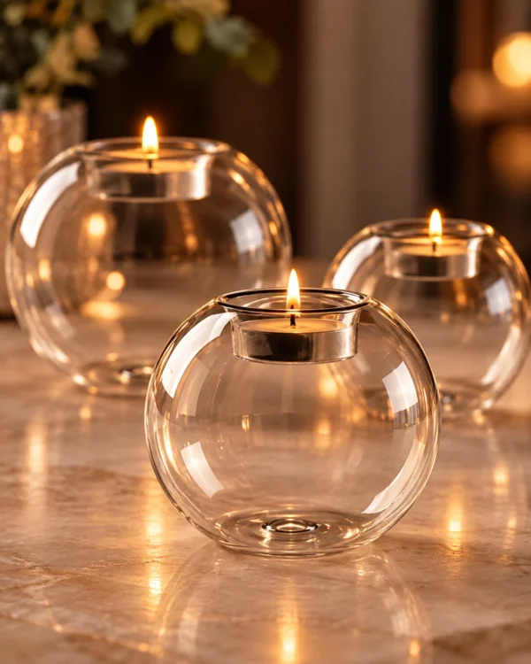 Photophores ronds en verre