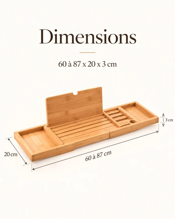 Plateau de baignoire extensible