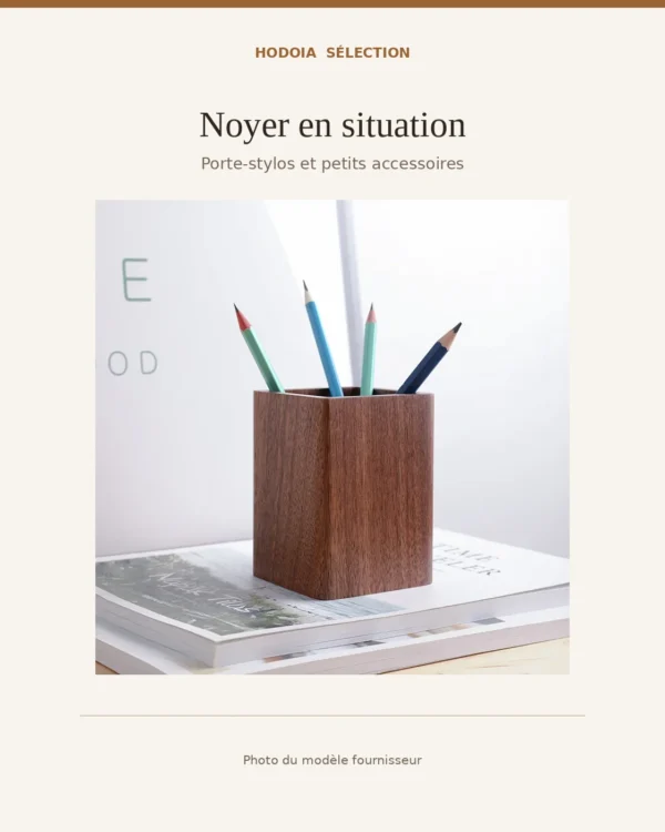 hodoia_pot_crayons_bois_noyer_usage_v1 Pot à crayons en bois - Noyer foncé