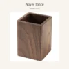 hodoia_pot_crayons_bois_noyer_vue_produit_v1 Pot à crayons en bois - Noyer foncé